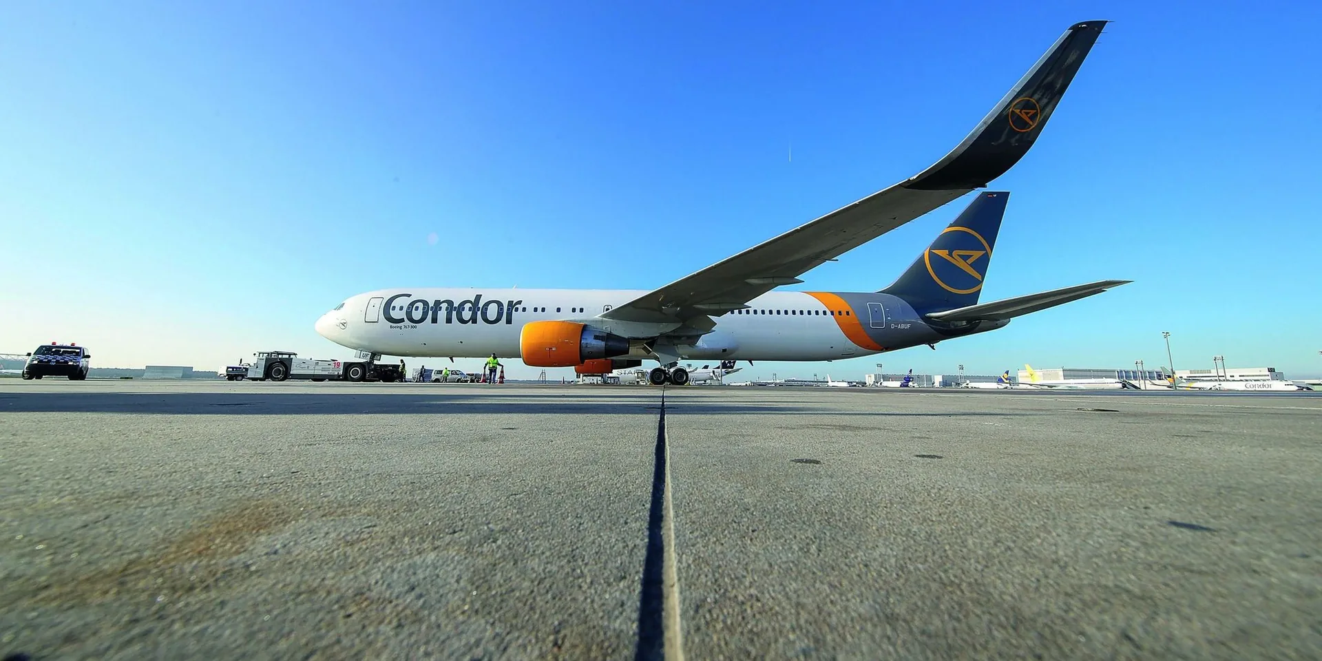 Condor Boeing 767-300 D-ABUF on the apron in the new livery